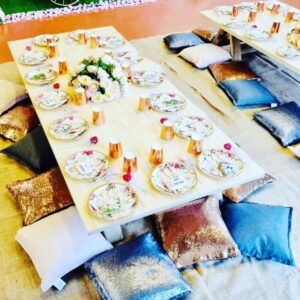 low picnic table set hire ( picnic package available too)