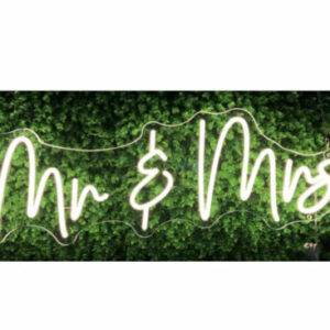 MR & MRS “Neon” light hire