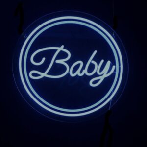 Neon sign hire- BABY -blue