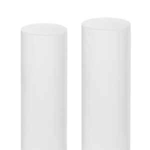 White plinth set of 2 hire – round